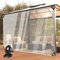 Transparenter Planen-Vorhang für Pergola, Terrasse, wasserfest, anpassbar, mit Ösen, 0,35 mm dick, 2 x 2 m