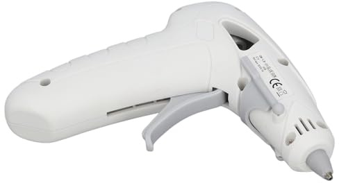 Generic Hot Melt Glue Gun Rechargeable Cordless Mini High Tech Electronic Heating System for DIY Crafts Lightweight Tool Bag and Silicone Pad (White)