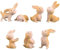 Scinzene 7 Stück Osterdeko Mini Hase Figuren Harz, Osterhase Kaninchen Miniatur für Mikrolandschaft, Frühling Dekoration, Mini Hasen Deko für Osterfest, Party & Desktop Ornament