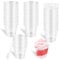 Legpador 50 Pièces Verrine Plastique Aperitif, Ronds Verrines avec Cuillères, Mini Coupes à Dessert en Plastique, 7oz/200ml Gobelets à Dessert Transparent pour Mousse, Pudding, Crème Glacée, Tiramisu