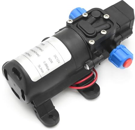 Hoypeyfiy High Pressure Dell Automatic Water Pump, DC 12 V 60 W Diaphragm 115PSI Water Pump, Replace for Camper Caravan Boat Truck Garden