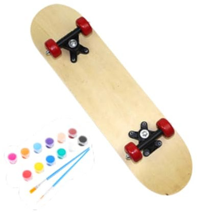 QSTDGVPW Skateboard DIY für Kinder, Graffiti in Cover von Holzholzholz, 43x13cm