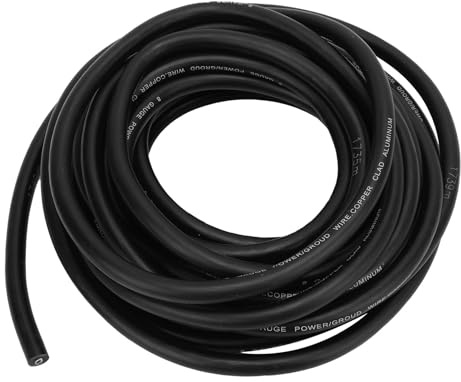 8 Gauge Automotive Wire 25ft for Car Power & Ground Battery Cable, Ideal for Audio, Lighting, and Electronics Installations