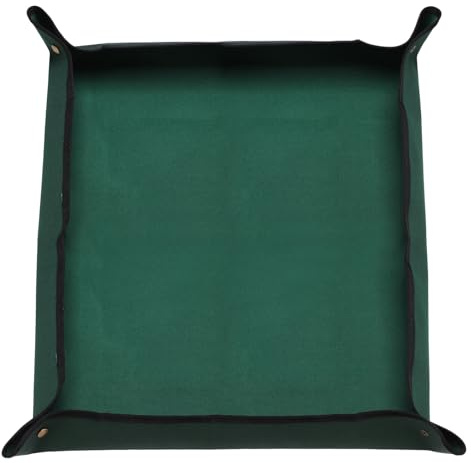 sourcing map Repotting Mat 39.4 x 39.4 Oxford Cloth Waterproof Plant Repotting Mat Foldable Portable Gardening Potting Tray with Metal Buckle for Indoor Plant Change Soil, Dark Green