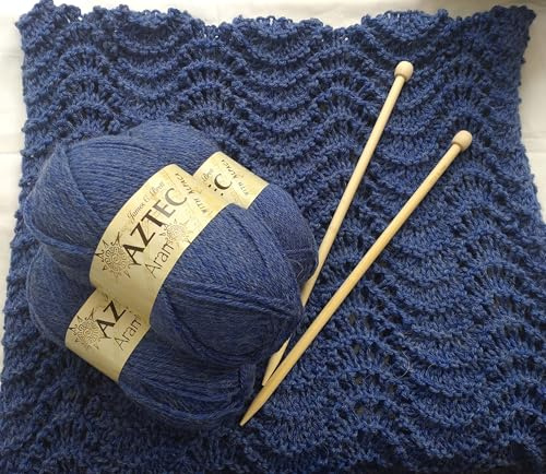 Light Weight Cosy wrap Knitting kit (Blue Denim)