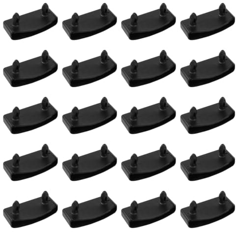 Lattenrost-Halterungen 20 Stück - Robuste Bettlattenhalter für Einzel- und Doppelbetten, Schwarz,für Latten mit Einer Breite von 53 mm, Hochdichtes Polyethylen, Einfache Montage und Langlebigkeit