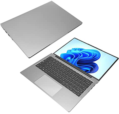 Tangxi Laptop da 14,1 Pollici, 1920x1200 Full HD Schermo Glassata da 12 GB DDR4 512 GB SSD N4500 Processore a 2,8 GHz Doppi Microfoni a Doppia Fotocamera (Spina europea)