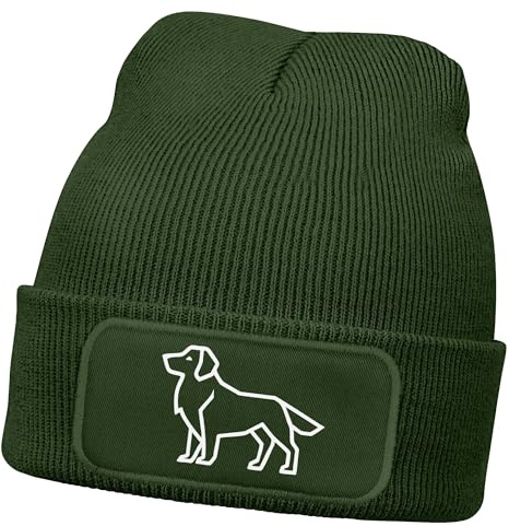 MoonWorks® Herren Beanie Wintermütze mit Hund Rottweiler Design lustig Geschenk Hundebesitzer Hundeliebhaber Mütze Männer