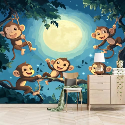 SK-YBB Papier Peint Photo Mural 150 * 100 cm Singe Poster Tapisserie Mural Personnalisé 3D Animal Pour Salon Chambre Décoration