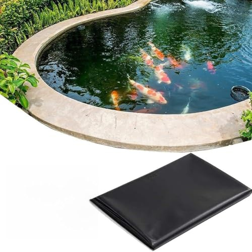 FACAIIO Hochwertige robuste Teichfolie, 2,5 x 2 m & 1,5 x 3,0 m, schwarze PE-Folie für Gartenteiche, Bäche, Brunnen, Wasserfälle, Fischteiche