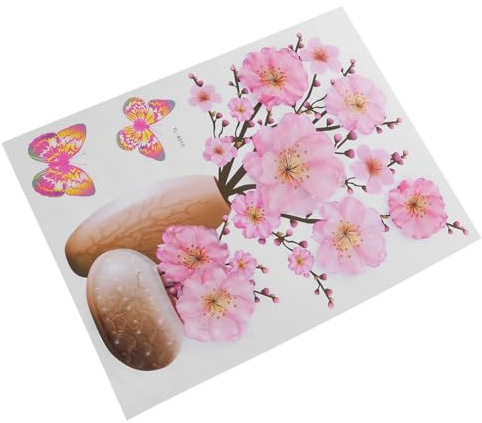 MAGICLULU 3d Blumen Wandaufkleber Selbstklebend Bunter Kühlschrankaufkleber Dekorativer Fliesenaufkleber für Wand und Glas Raumdekoration