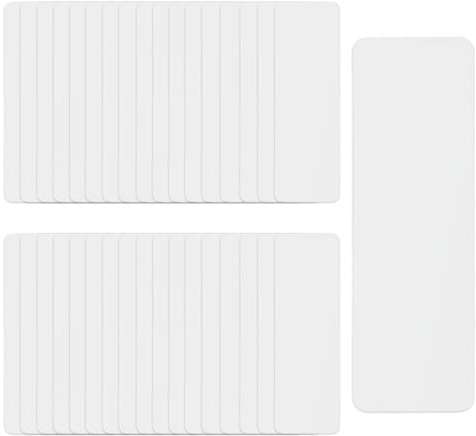 MiOYOOW Lot de 50 Planches de Répartition pour Ruban Washi, 5x15 Cm en PVC Givré, Règles de Découpage Multifonctions pour Scrapbooking, Accessoires DIY pour Création d'Albums Photo et Journaling