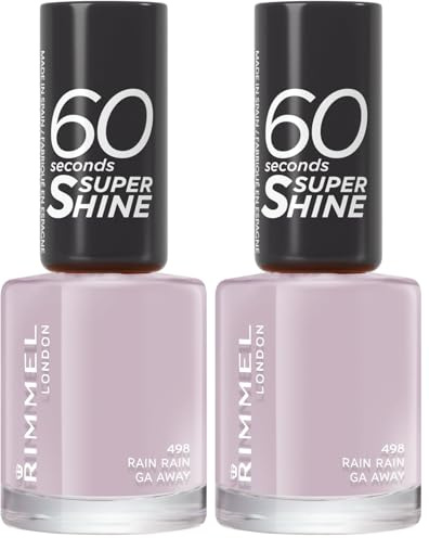 Rimmel Rita Ora 60 Seconds Nail Polish Rain Rain Go Away (Pack of 2)