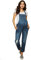 Motherhood Maternity Salopette en Jean Skinny Longueur Cheville avec empiècement latéral, Lavage Moyen, L Femme