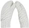 JIAHG Super Dicke gestrickt Handschuhe Damen Mädchen Fäustlinge Winterhandschuhe Fausthandschuhe Sporthandschuhe, Weiß, Einheitsgröße