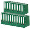 Original Falken 25er Pack PP-Color Kunststoff-Ordner. Made in Germany. 5 cm schmal DIN A4 grün Ringordner Vegan Aktenordner Briefordner Büroordner Plastikordner Schlitzordner