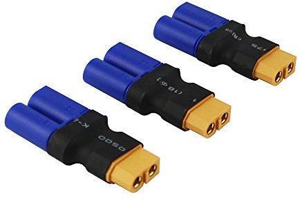OliYin 3 stücke Männlichen EC5 Losi zu Weiblich XT60 Stecker Adapter XT-60 LiPO Batterie XT 60 (Packung von 3)