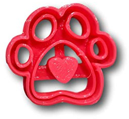 Cookie Cutz Hundepfote mit Herz-Aufdruck (3,8 cm)