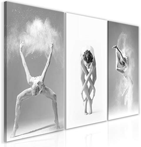 decomonkey Bilder Ballett 60x30 cm 3 Teilig Wandbild Groß Leinwandbild XXL Deko Wohnzimmer Schlafzimmer Büro Wanddeko Leinwand Pictures For Wall Poster Wall Painting Tanz Dance