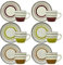 NAMAI - Set da 6 Tazzine Caffe Particolari con Piattino, Stile Autentico, Porcellana, Adatte In Lavastoviglie e Microonde, Idea Regalo (Tazzine Mirra)