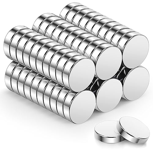 Wukong 60 PCS Round Strong Magnets 10X2mm, Strong Round Magnets, Neodymium Magnets for Whiteboards, Fridge, Crafts, Notice Board or Picture Magnet