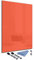 Glas-Magnettafel Orange 60x90 cm Whiteboard Wand Beschreibbar Magnetisch Pinnwand Küche Office Büro mit Zubehör Wochenplaner Abwischbar Deko Memoboard Tafel