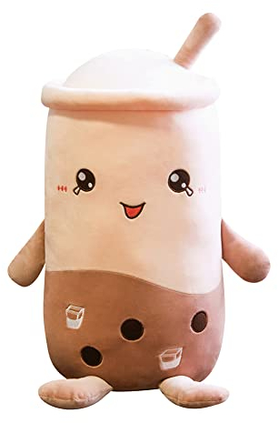 Uposao 24 cm Bubble Tea Plush Toy, Plush Cushion, Milk Tea Soft Doll, Tea Cup Cushion, Filled Hug Pillow, Cuddly Toy, Sleeping Pillow, Plush Dolls, Children's Toy, Birthday Gift, Coffee