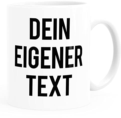 MoonWorks® Kaffee-Tasse eigener Text Spruch Wunschtext personalisiert Bürotasse lustige Kaffeebecher anpassen weiß Keramik-Tasse