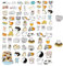 100Pcs Cute Cat Stickers,Waterproof Vinyl Cute Cartoon Cats Mixed Laptop Sticker,Animal Graffiti Decals for Notebook Journal Water Bottles Skateboard Scrapbook
