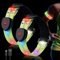 Taximi LED Armband USB Aufladbar - Reflektoren Joggen LED Armbänder Leuchtband Kinder Leuchtarmbänder Sicherheits Licht Blinklicht für Laufen Jogging Bergsteigen Hundewandern, 2 Stück (grün)