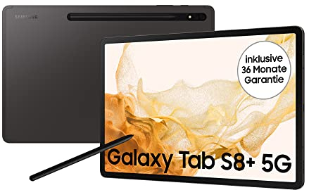 Samsung Galaxy Tab S8+ 5G, Graphite, 256 GB