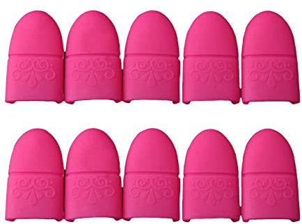 LALANG 10pcs Soft Silicone Nail Caps Nail Polish Remover Wraps Gel Wrap Cleaner Soak Off Caps for DIY Nail Supplies