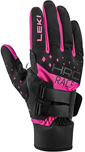 LEKI HRC Race Shark Handschuhe, Black-pink, EU 9