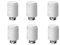 RANRAO 6PCS Radiator Thermostat Valve Head Programmable Smart Radiator Valve Thermostatic Compatible with Alexa Google Home Tuya