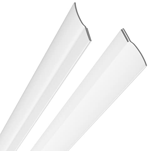SchattenFreude Führungsschienen-Paar für Rollos oder Plissees in 185cm Länge | Kunststoff, Weiß (Weiß, 185cm)