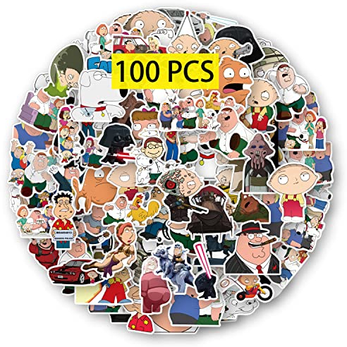 GTOTd Family Cartoon Stickers (100 Pcs) House Merch Vinyl Water Bottle Luggage Guitar Skateboard Cute Aesthetic Manga Gifts for Teens