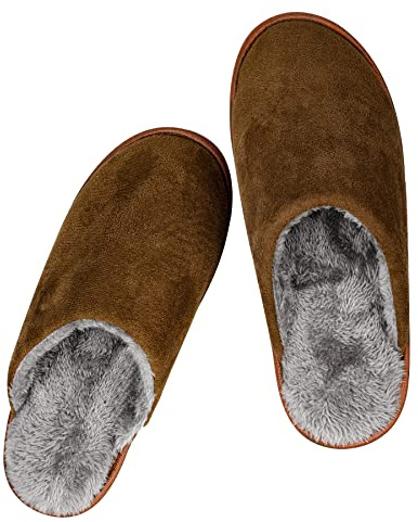 riemot Hausschuhe Herren Bequem Plüsch Pantoffeln Warme Leichte Weiche Slipper für Herbst Winter Barfuß Indoor Outdoor Gr.38-47