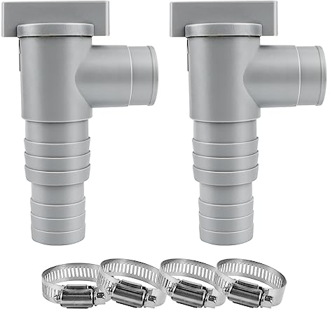 Grifo de mantenimiento para piscinas, grifo de paso de piscina con juego de conexión de piscina de 32 mm, adaptador de manguera de piscina de 32 mm, válvula de pistón, piezas y accesorios