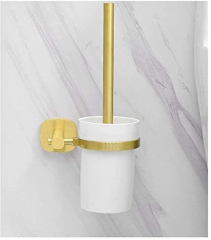 Escobilla de Baño Escobillero WC Escobilla WC Escobilla Y Soporte Para Inodoro, Soporte De Escobilla Para Inodoro De Montaje En Pared De Aluminio, Juego De Escobilla Para Inodoro Creativo Para La Limp