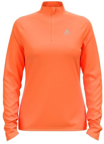 Odlo Damen Langarm Shirt mit Reißverschluss Berra Light, live Wire, XL