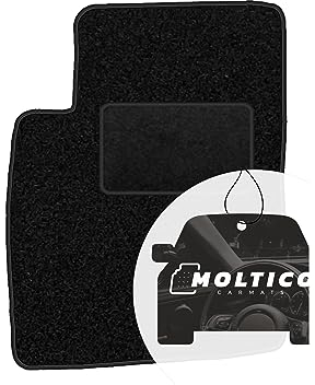 moto-MOLTICO Fahrer Fußmatte Auto Velours Fahrerseite Autoteppiche Schwarz Fahrermatte 1-teilig passend für Ford Fiesta 2008-2011