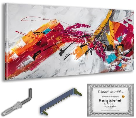 Monica Mirafiori I 100% HANDGEMALT I Gemälde Kompromiss 100x50cm | Gemälde Handgemalt | Acrylgemälde | Sehr Großes Acrylbild I Moderne Kunst I Kunstbilder