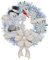 Kunoli Christmas Diamond Art, Diamond Painting Kits for Adults and Kids, Christmas Wreath, DIY Gifts 5D Diamond Art Xmas Decorations for Home Door Window (30X30cm) (White)
