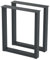 BK Styl 2 Stück Tischbeine aus Metall U-Form | Tischgestell aus 80x40mm Profilen | Tischkufen Tischfüße Möbelbeine für Schreibtische & Esstische (615x720mm Anthracit)