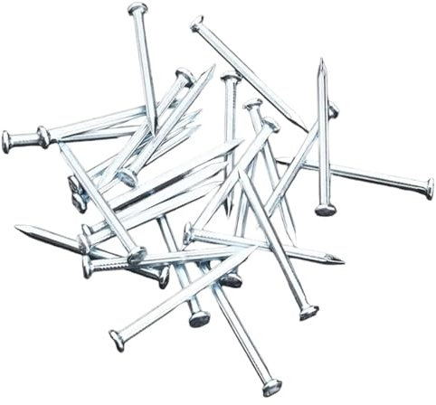 Super Mundo - 300 piezas Clavos de acero al carbono, 3x50mm, clavos galvanizados para colgar imágenes y carpintería(99703)