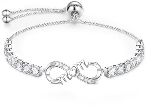 Infinity Armband Damen Silber 925 - Herz Armband Schmuck - Geschenke für Frauen Zum Valentinstag