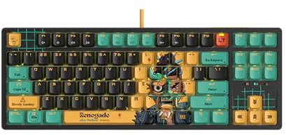 Bloody x Savage Impact AT87 Alpha Optical Switch Performance Tastatur - Einstellbarer Betätigungspunkt, Gaming PBT Tastenkappen, Renegade Design, Stealth Quiet Typing, TKL Design