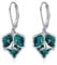URONE Frosch Ohrringe 925 Sterling Silber Frosch Grünes Blatt Ohrringe Frosch Schmuck Geschenke für Damen Frosch Liebhaber
