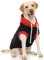 Hjumarayan Hunde Hoodie - Ärmellos Farbblock Sweatshirt Baumwoll Pullover Kapuzenpullover für Große Hunde, Frühling, Herbst und Winter (Rot XXXL)