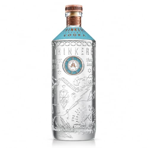 Thinkers Vodka | Premium French Wheat Vodka | Double Gold Award Winner | Silver & Platinum Filtered | 700ml | 40% ABV